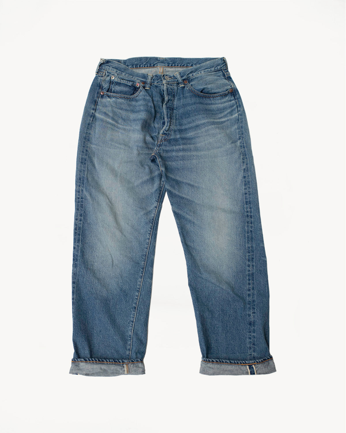Lot 2nd-Hand - 12oz 1101 Used Wash Selvedge - Light Indigo | Dant