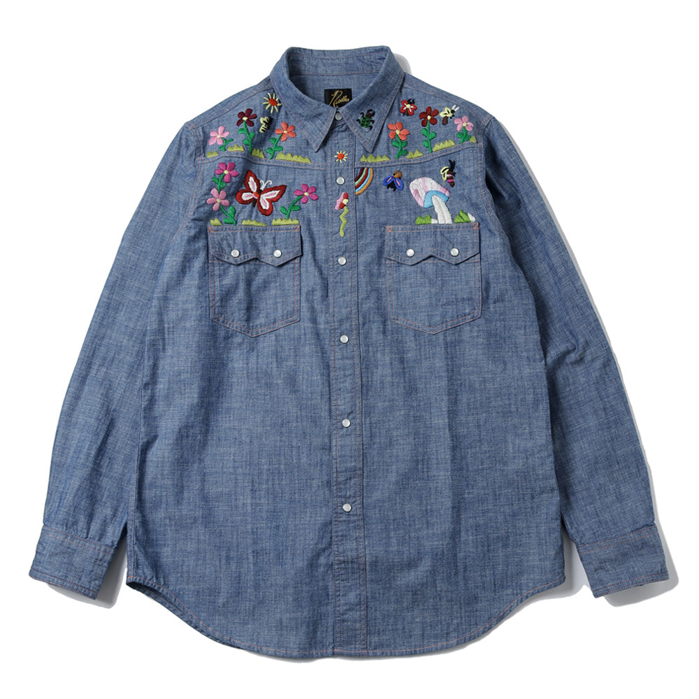 NEEDLES(ニードルズ)Western Shirt - Cotton Chambray / India Emb