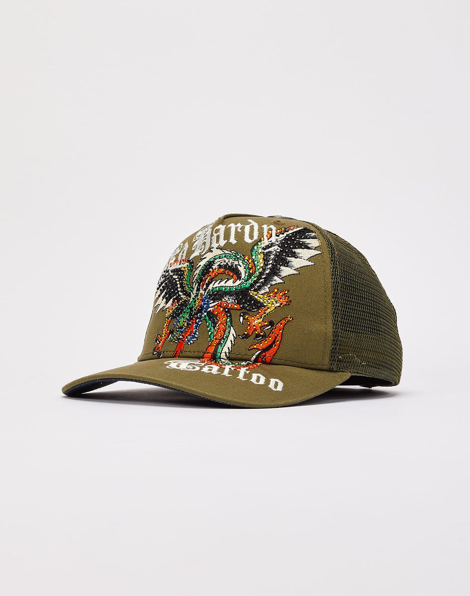 Ed Hardy Rhinestone Dragon Trucker Hat – DTLR