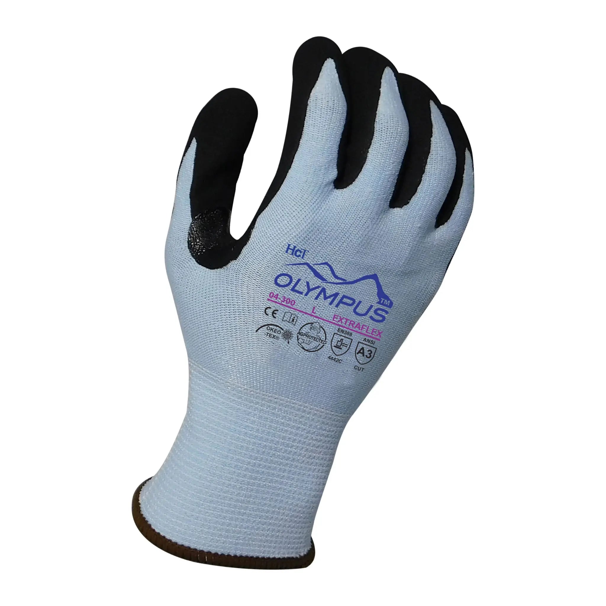 Armor Guys 04300 Olympus ExtraFlex Work Glove, Blue, Box of 12 Pairs