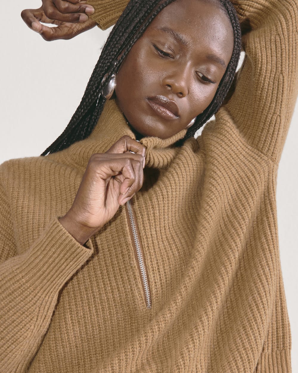 The Half-Zip Sweater in Luxe Merino | Deep Camel – Everlane