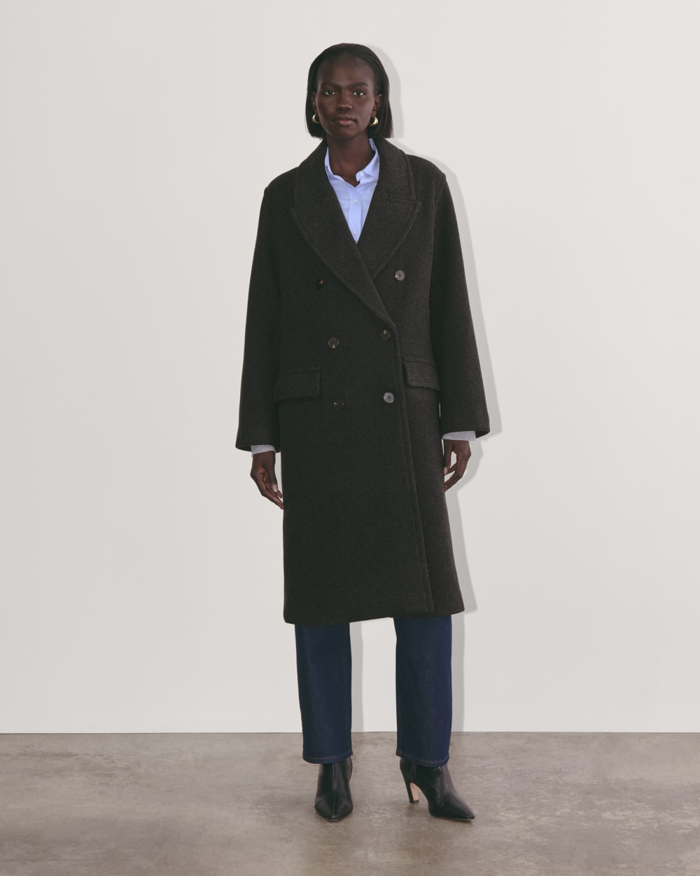 The Double-Breasted Coat in Wool | Heather Charcoal – Everlane