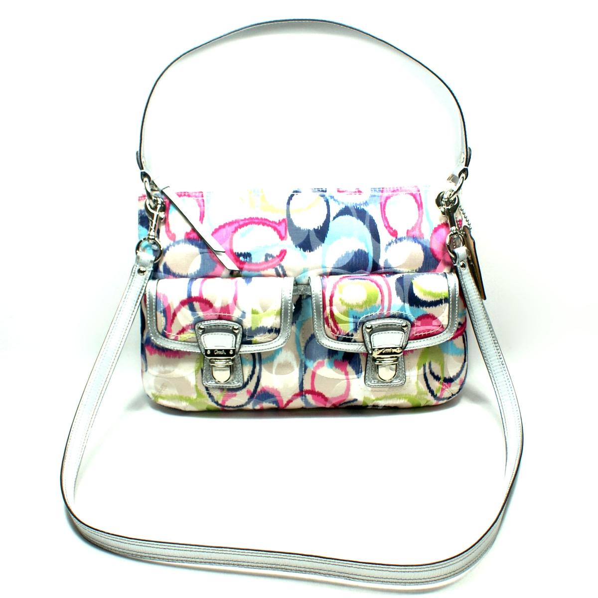 Coach Poppy Multi Signature Ikat Hippie Shoulder/ Crossbody Bag