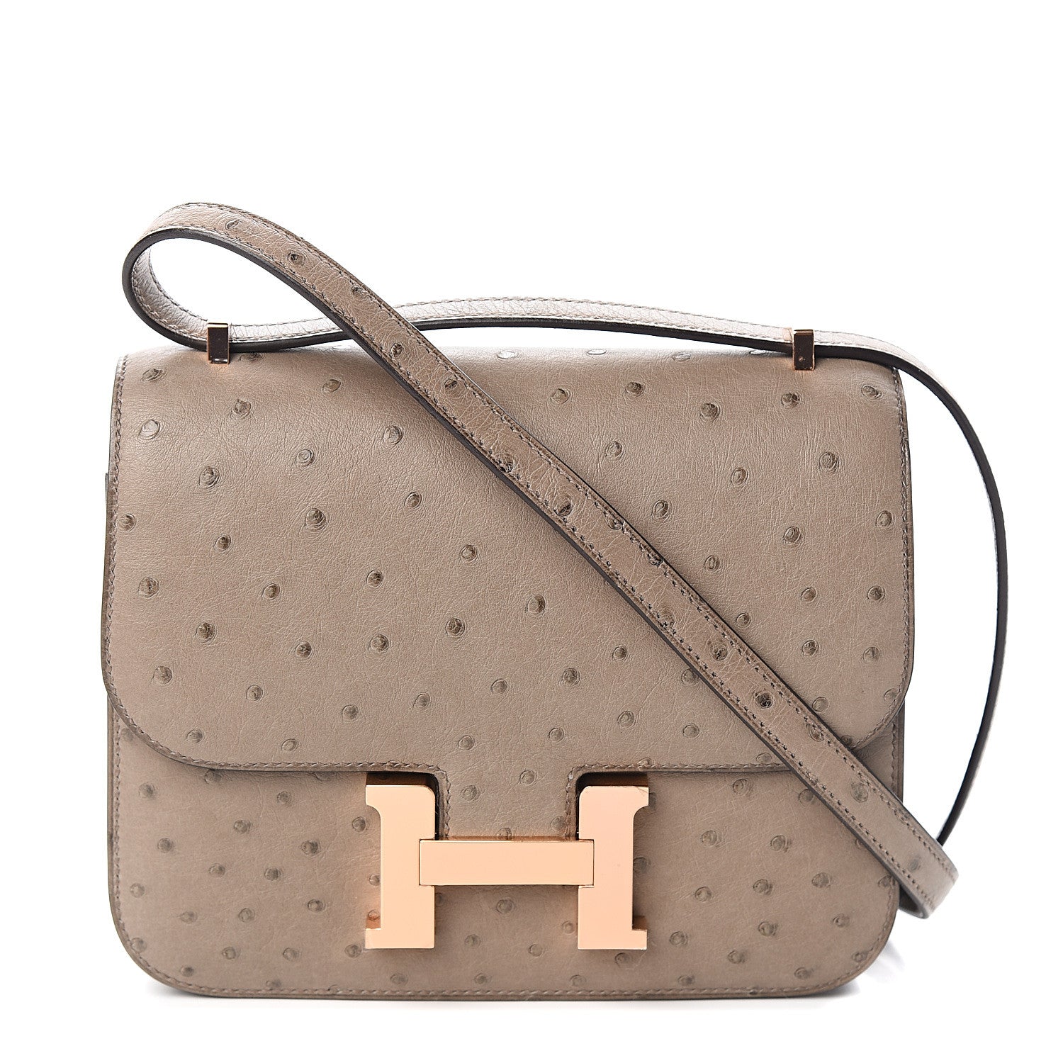 Hermes Ostrich Constance 18 Gris Asphalte 538396 – FASHIONPHILE