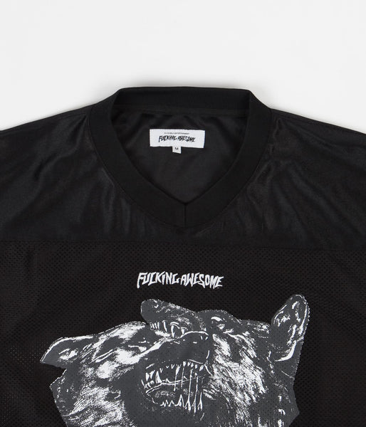 Fucking Awesome Dogs Football Jersey - Black | Flatspot