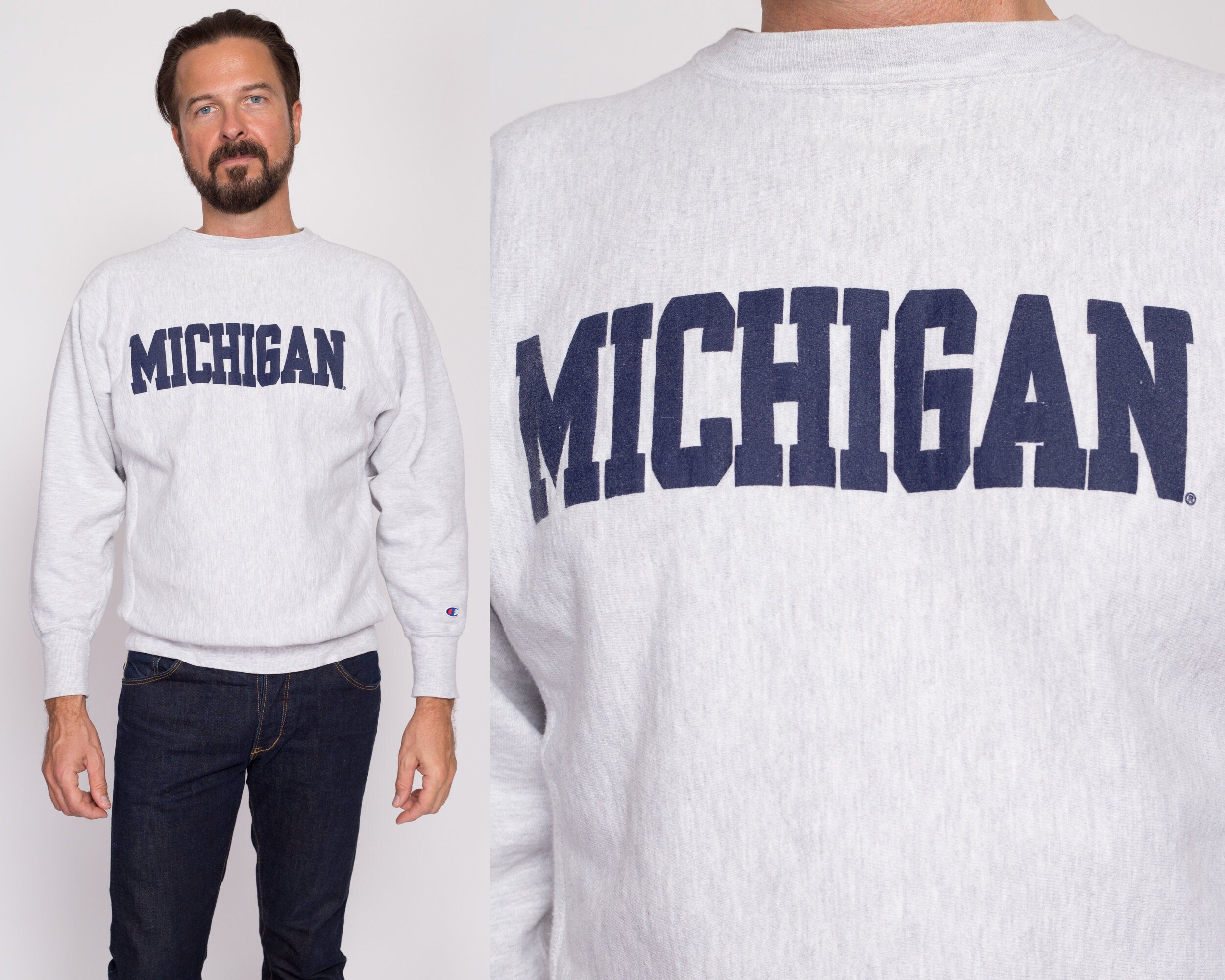 90s University Of Michigan Champion Reverse Weave Sweatshirt