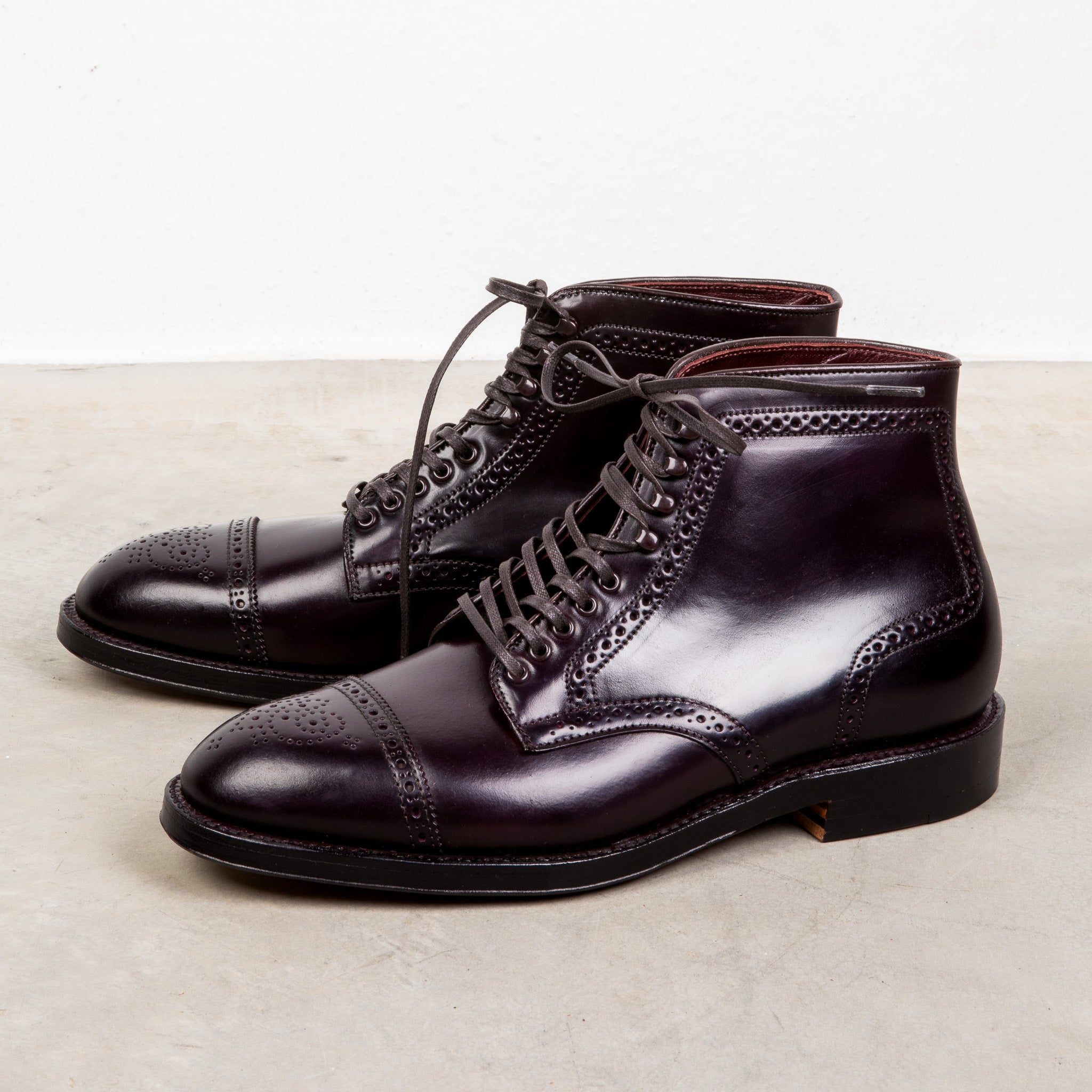 Alden #8 Cordovan straight tip medallion toe boot – Frans Boone Store