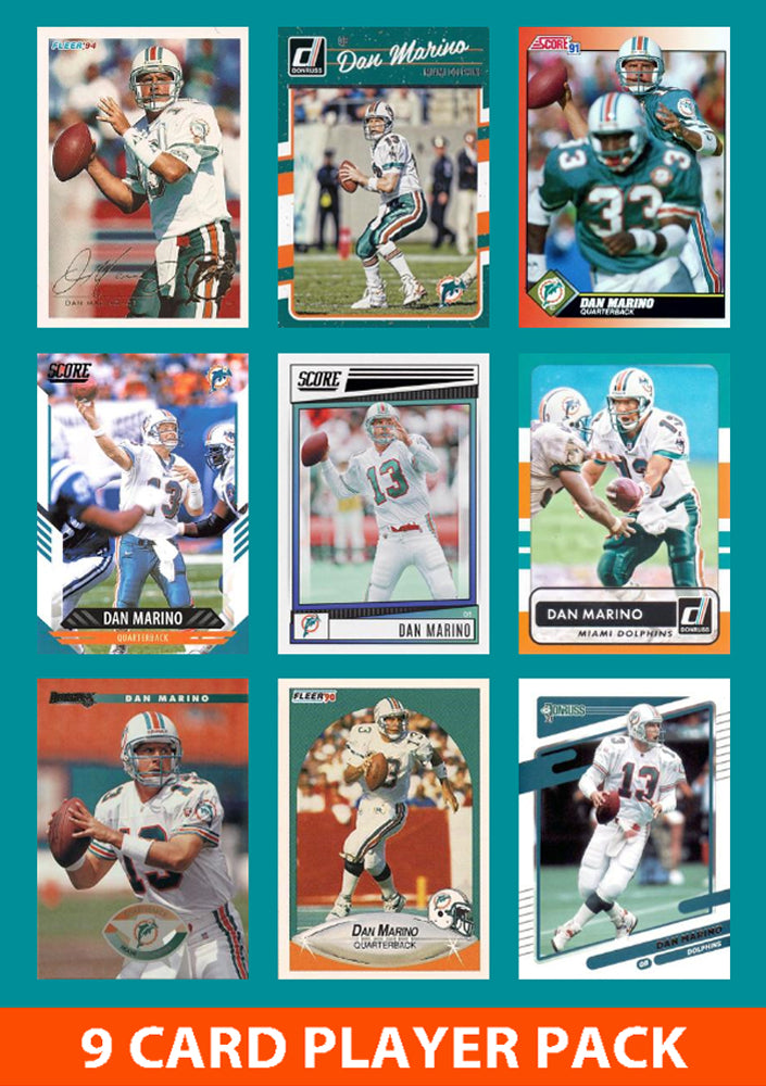 Dan Marino 9 Card Legend Pack 2024 2025 Donruss Topps Panini Score