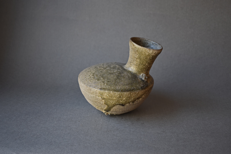 須恵器長頸壺 古墳時代 考古発掘品 古代日本 古美術 花呼ぶ器 須恵器長