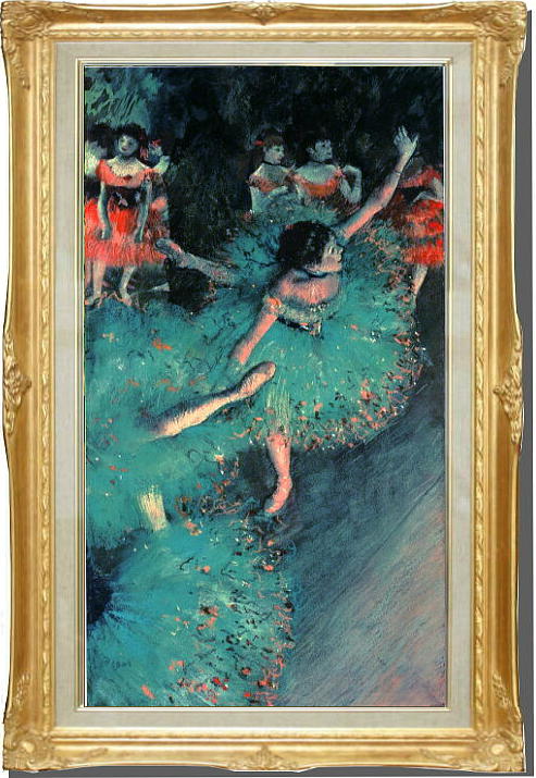 緑の衣装をつけた踊り子 ドガ 絵画販売 複製画