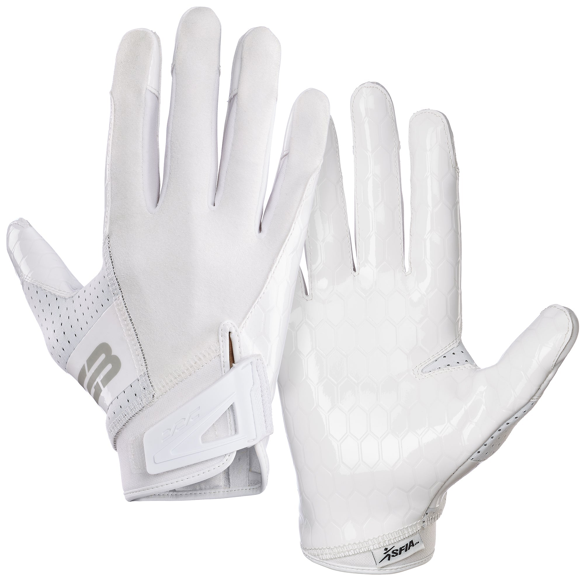 DNA Football Gloves 2.0 in White | Boost+ Stick Palm Gloves | Grip