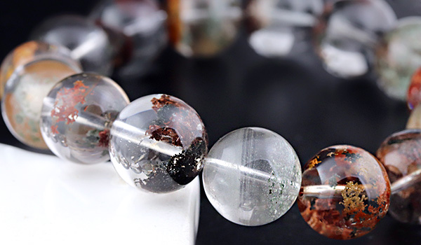 特別価格】【一点もの】大玉ブレス（ミックスガーデンクォーツ）13