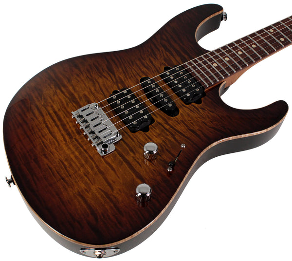 Suhr Modern Plus Guitar, Bengal Burst, Pau Ferro, HSH | Humbucker