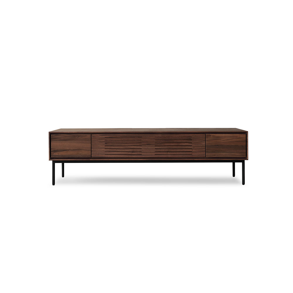 テレビボード「ノース」ウォールナット材MBR色 全2サイズ(幅150/180cm