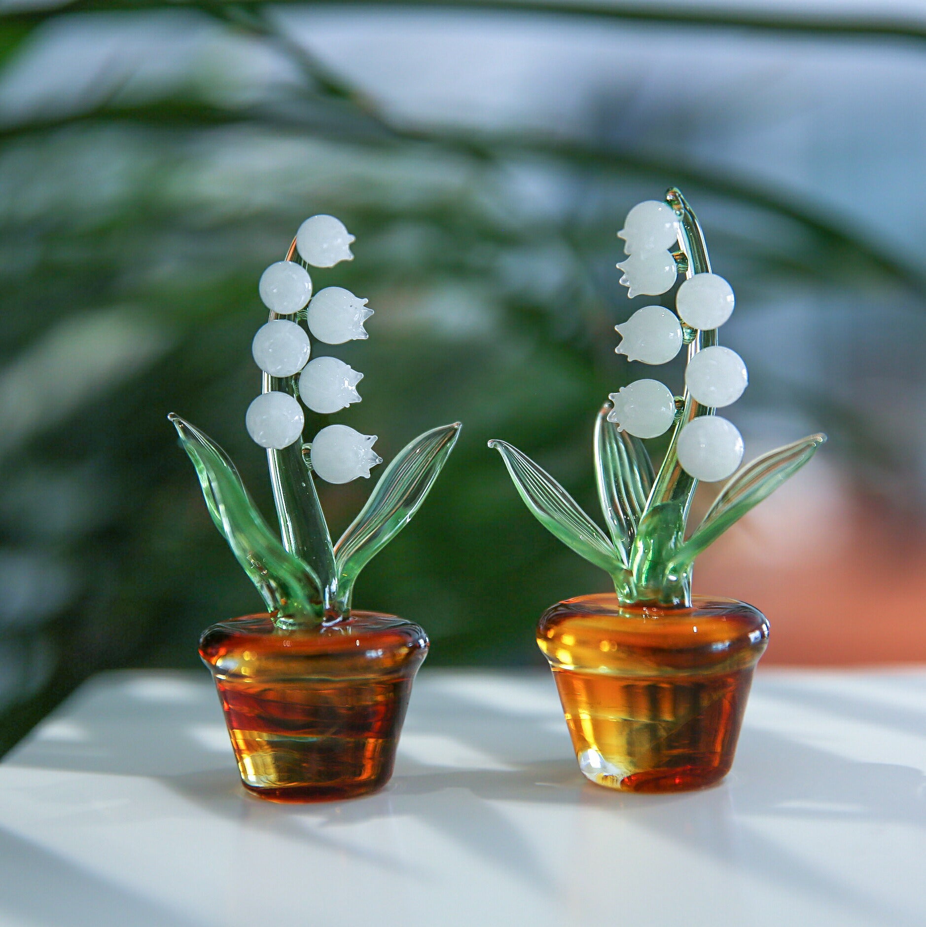 IwaiLoft 幸せ運ぶ 鈴蘭 ガラス スズラン ガラス細工 置物 がらす