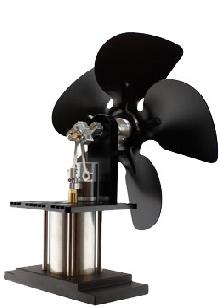 薪ストーブの高熱で回転するエコファンです。電気は不要です。電気不要