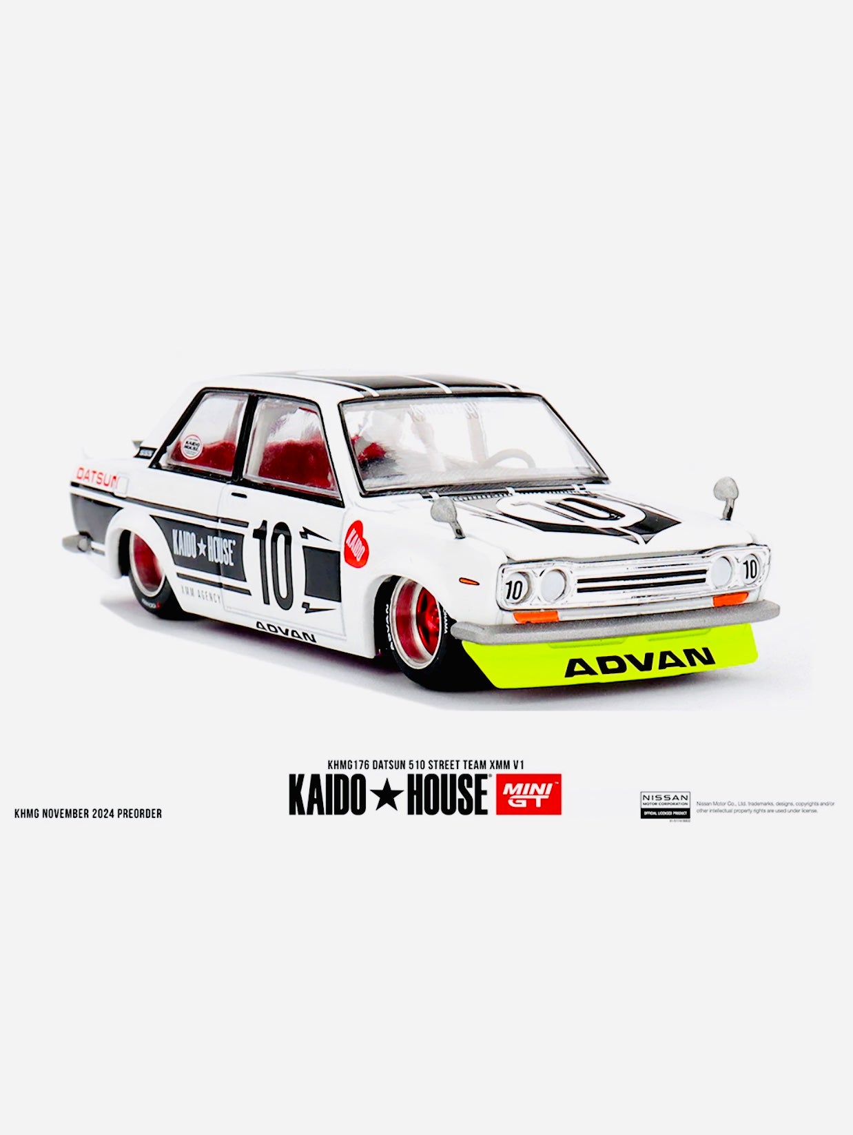 Mini GT x Kaido House Collab Factory Sealed Datsun 510 Street Team
