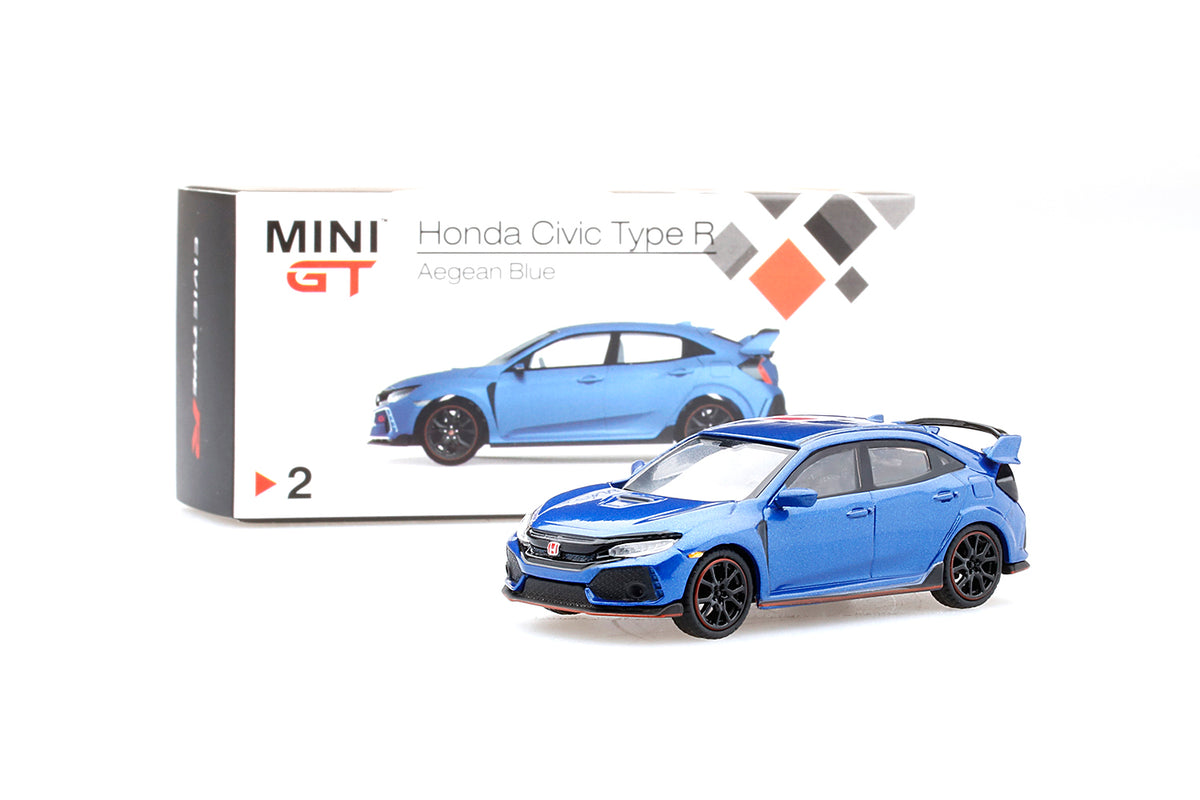 Mini GT 1/64 Honda Civic Type R (FK8) Aegean Blue Metallic – J