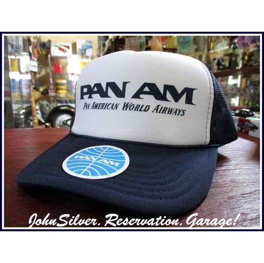PANAM】パンナム航空/メッシュ/キャップ/帽子/フォント/ホワイト