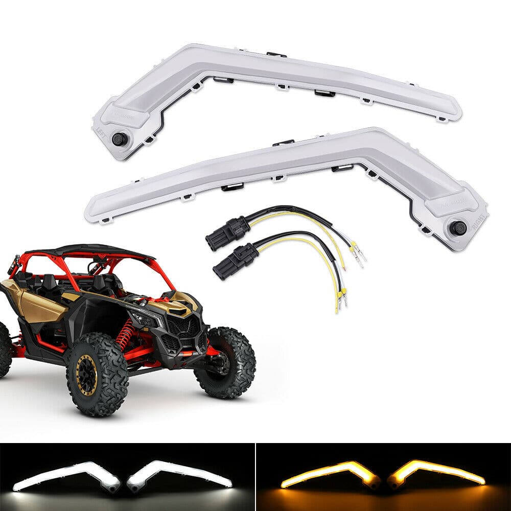 Front Flashing Turn Signature Lights Set Fit Cam-Am MAVERICK