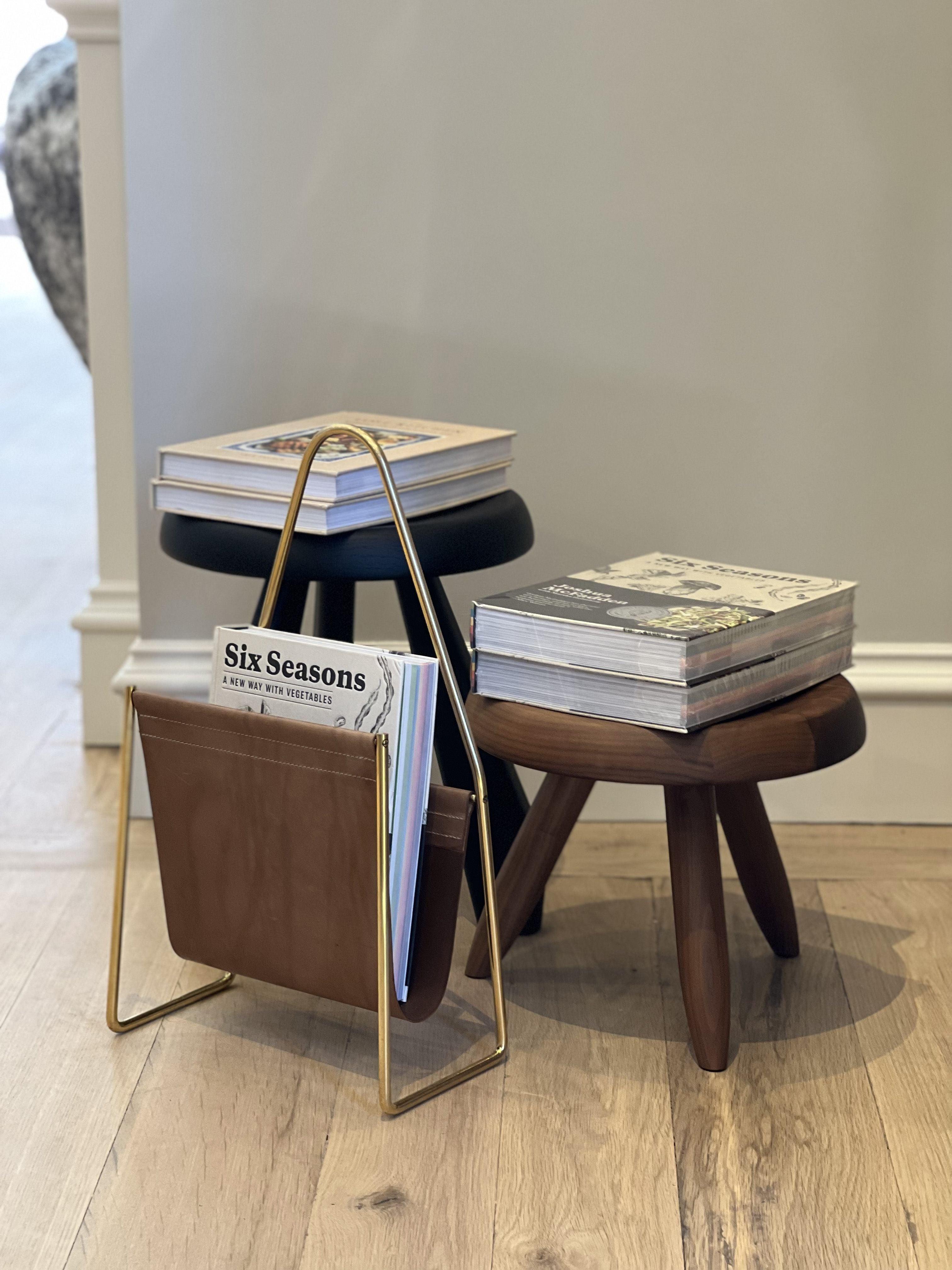 Cassina Charlotte Perriand Tabouret Berger Stool in Black