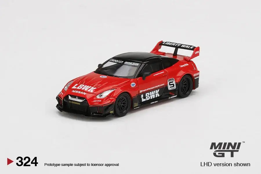 MINI GT #324 LB-Silhouette WORKS GT NISSAN 35GT-RR Ver.1 Red/Black