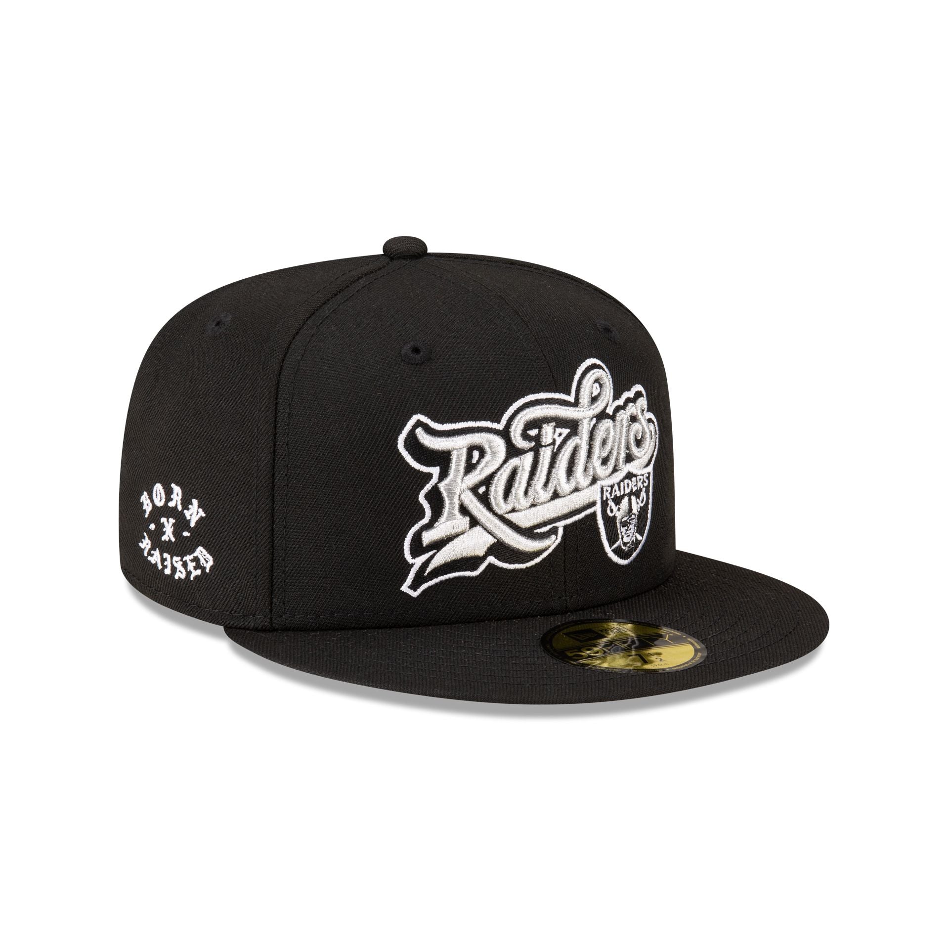 Born x Raised x Las Vegas Raiders Script 59FIFTY Fitted Hat – New