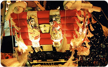 ふとん太鼓 高欄掛け 刺繍 祭り 竹に虎 アンティーク ヴィンテージ