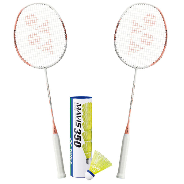 Yonex Astrox 01 Ability Badminton Combo Set (White/Pink)