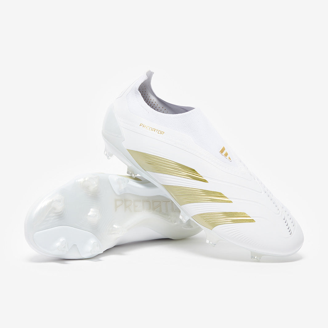adidas Predator Elite Laceless Firm Ground - Ftwr White/Gold Met