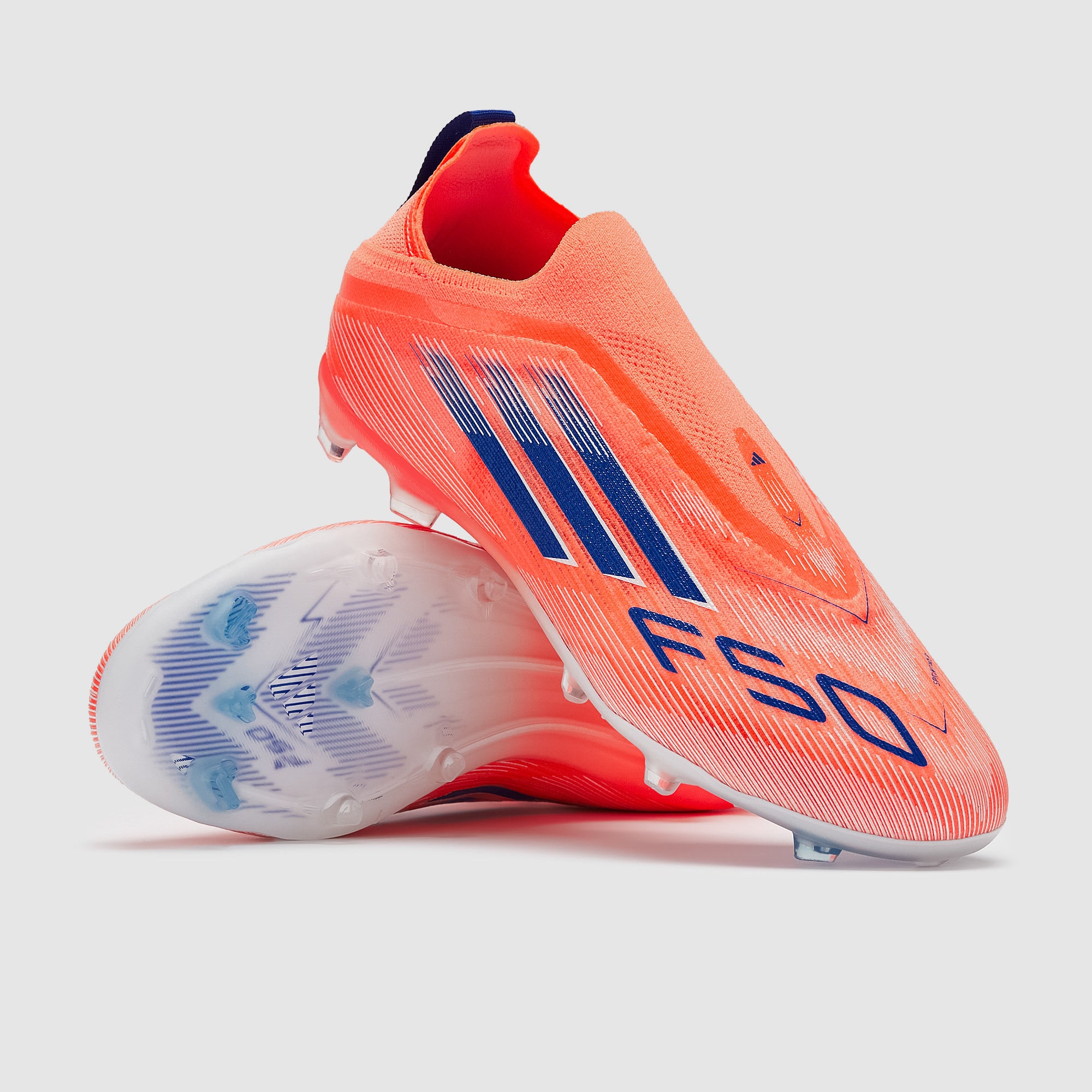 adidas Kids F50 Elite Laceless Firm Ground - Beam Orange/Lucid