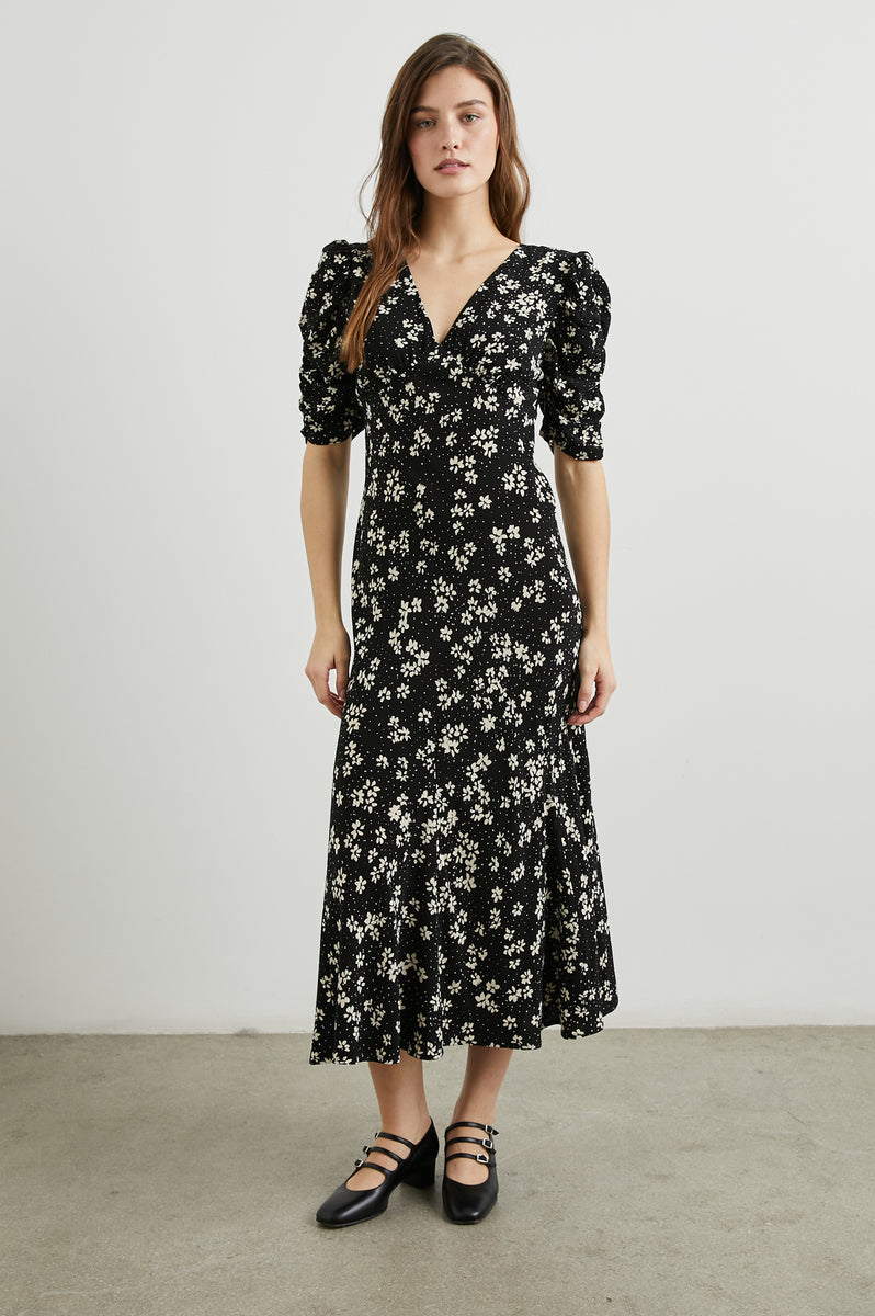 ZARIAH DRESS - NOIR FLORAL – Rails