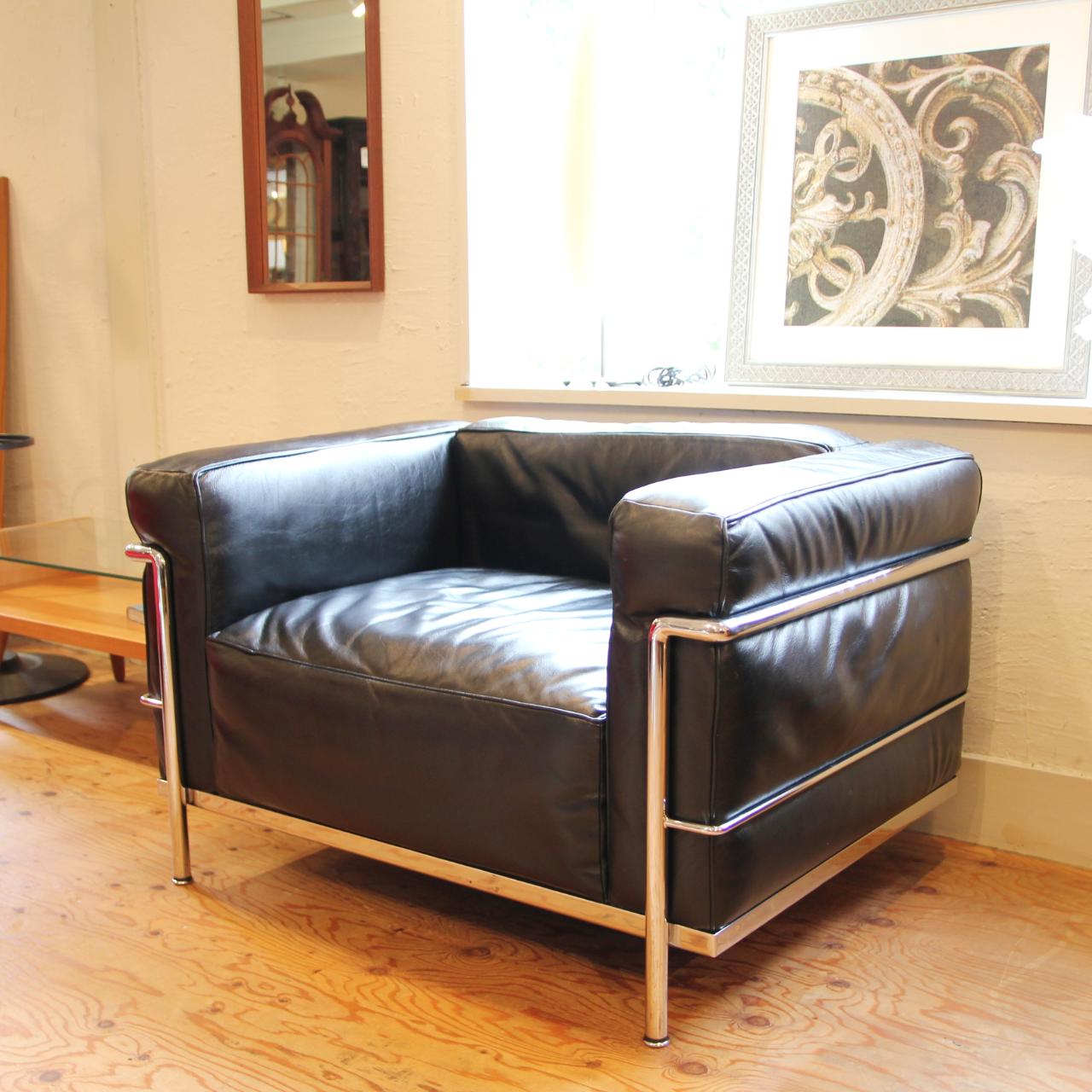 カッシーナ/Cassina｜ 1Pソファ LC3 本革 ブラック ル・コルビュジエ