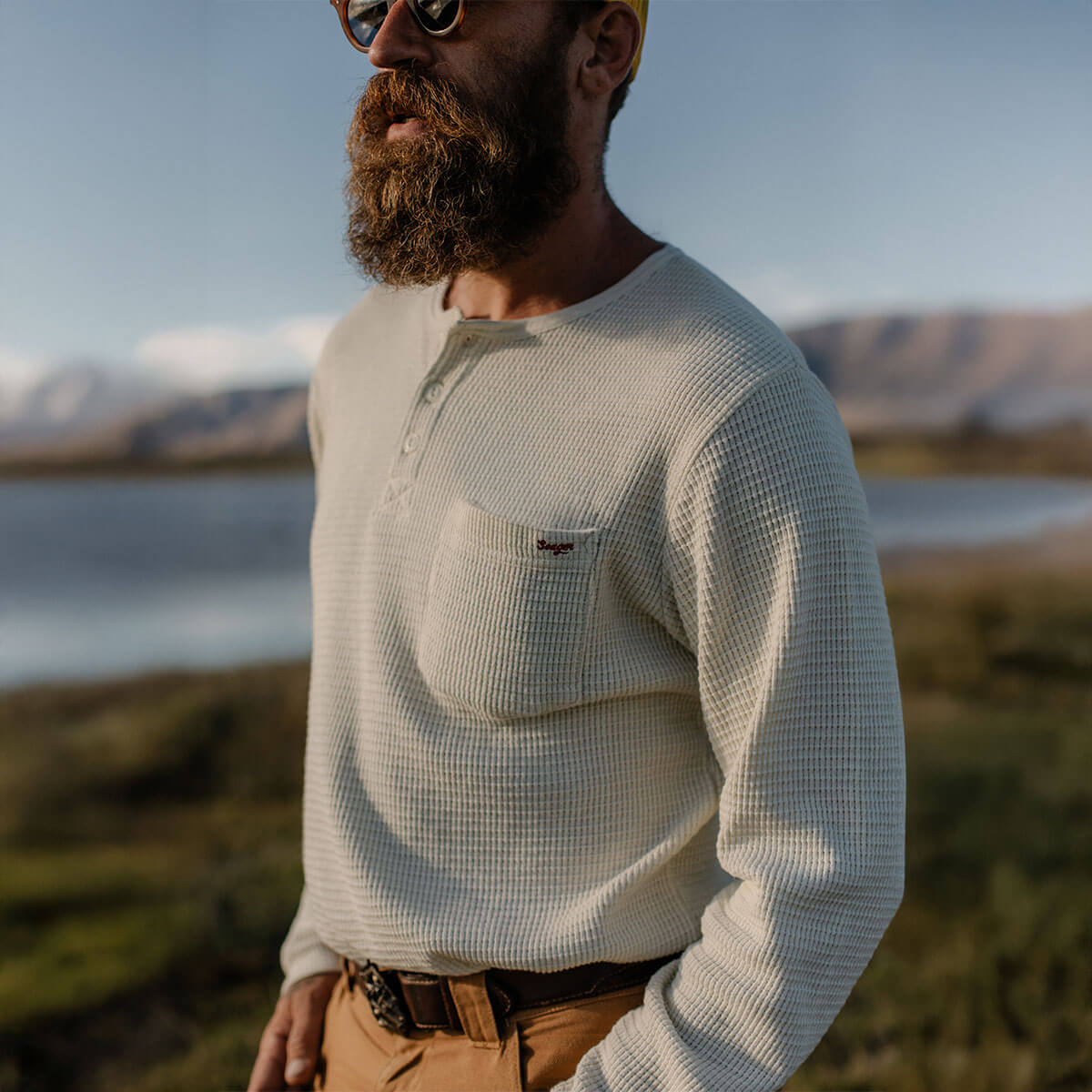 Sawpit Henley LS Thermal Vintage White – Seager Co.