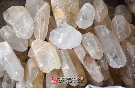 圓章、中國公司印章」的材質的頂級天然白水晶大圓章-傳家印章www.seals