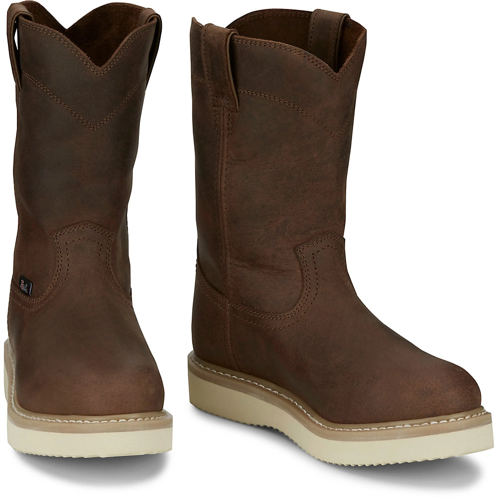 Justin® Men's Pecan Brown Ram Pull On Work Boots – Solano's Boot
