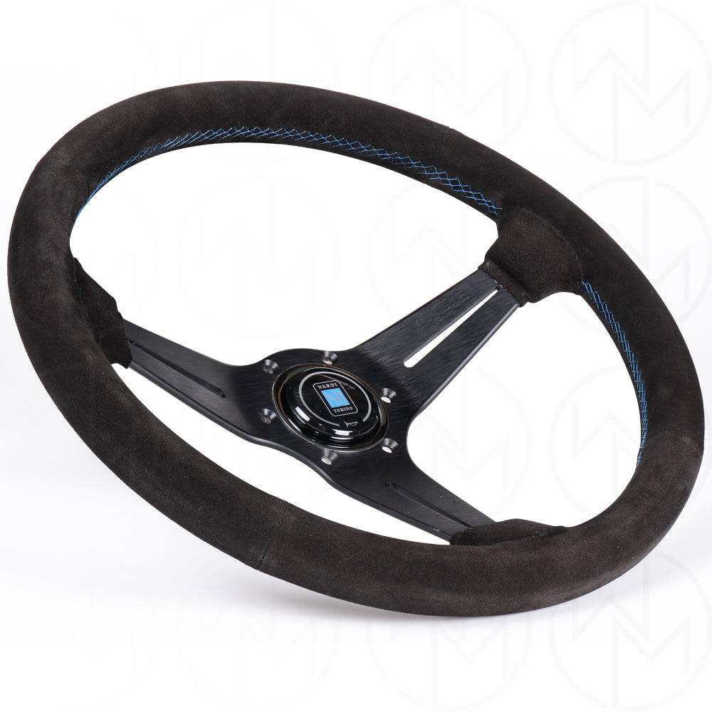 Nardi Sport Rally Deep Corn Steering Wheel - 350mm Suede w/Blue