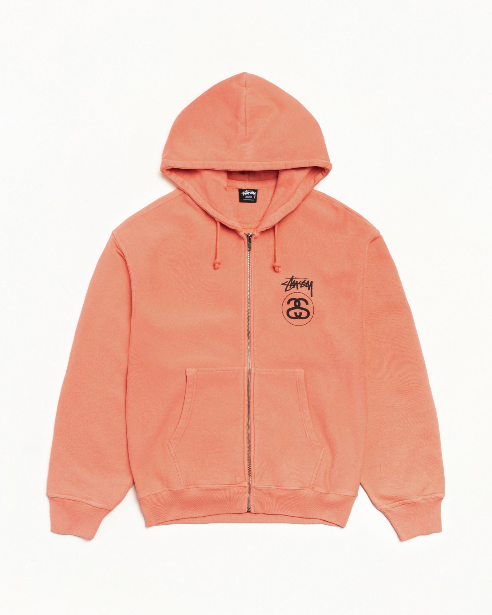 Stock Link Zip Hoodie Pigment Dyed – Sherbert | Sweats | Stüssy