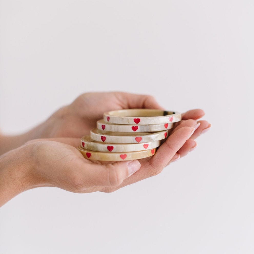Red Heart Bangle Stack – Sunshine Tienda®