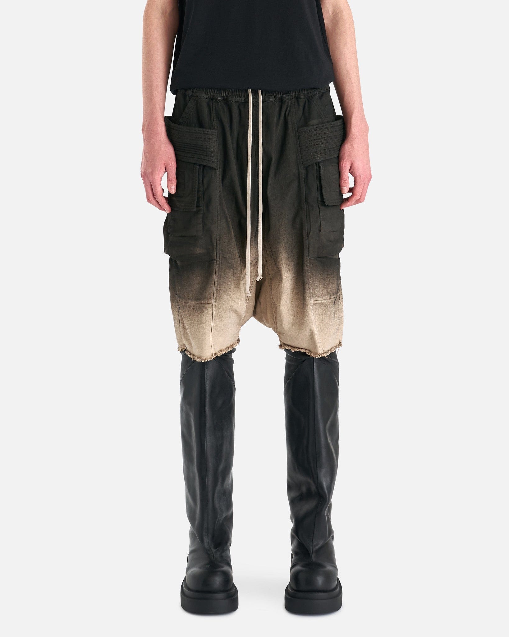 Denim Creatch Cargo Pods Short in Black Pearl Degrade – SVRN