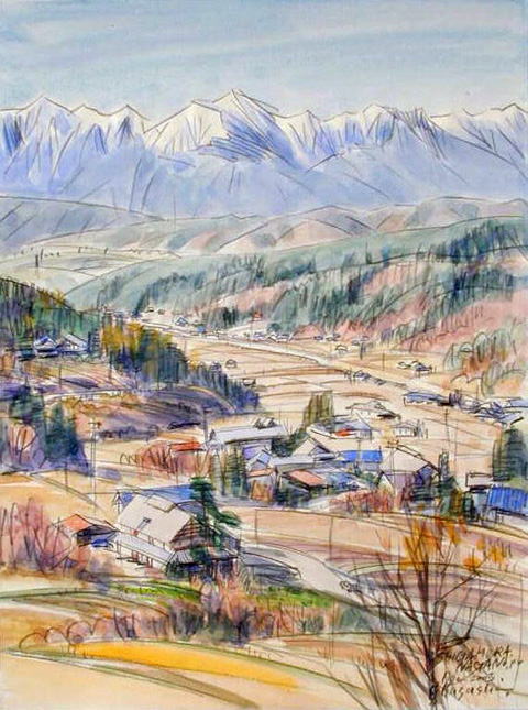 ヨーロッパの街並みスケッチ－安曇野の四季（2）