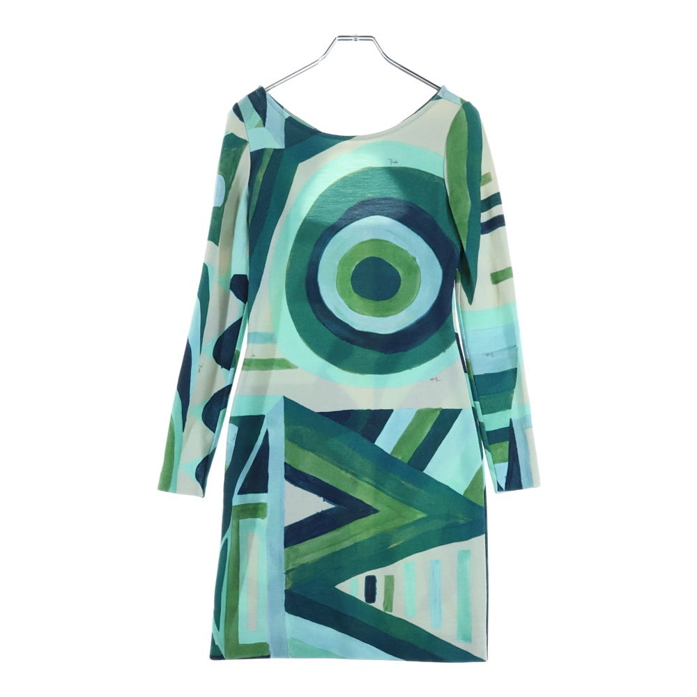 EMILIO PUCCI(エミリオプッチ) 総柄プリント ウール 長袖 ミディアム