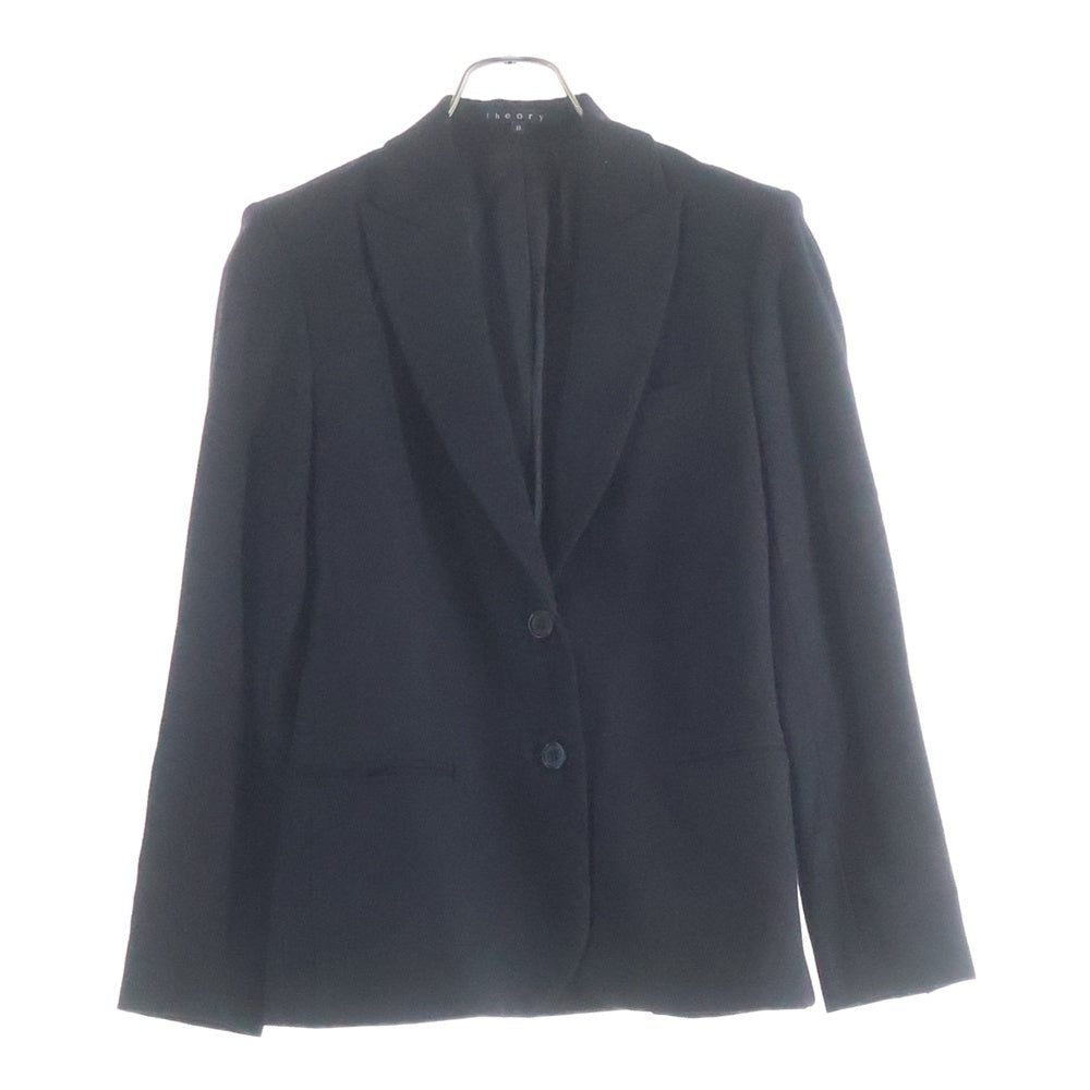 theory(セオリー) ピークドラペル テーラードジャケット ブラック