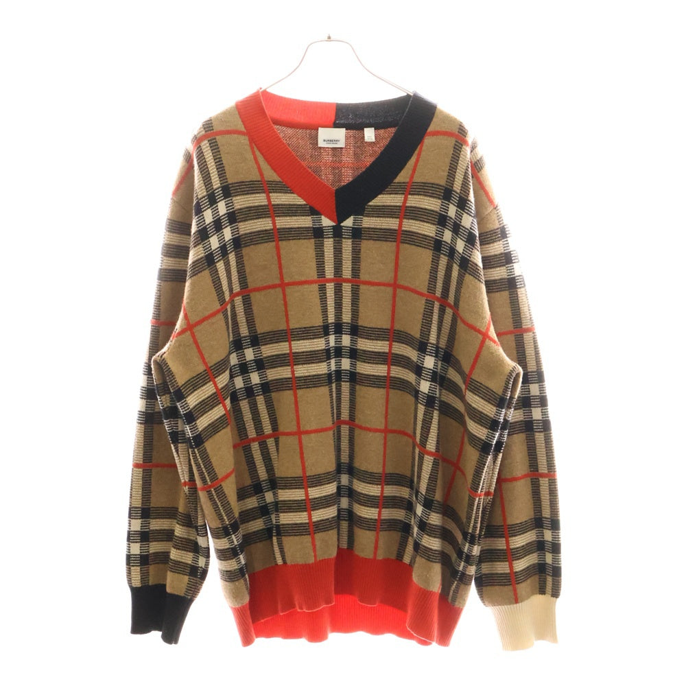 BURBERRY(バーバリー) 20SS Check Merio Wool Jacquard Sweater ノバ