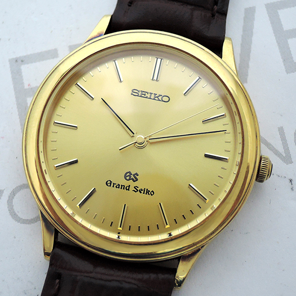 グランドセイコーGRAND SEIKO 9581-7000 男性用 クォーツ ゴールド文字