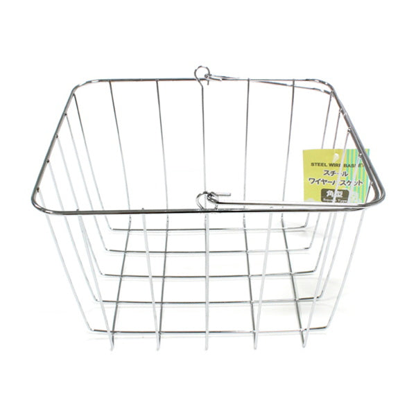 まとめ買い】バスケット かご 小物入れ スチールワイヤーバスケット 角