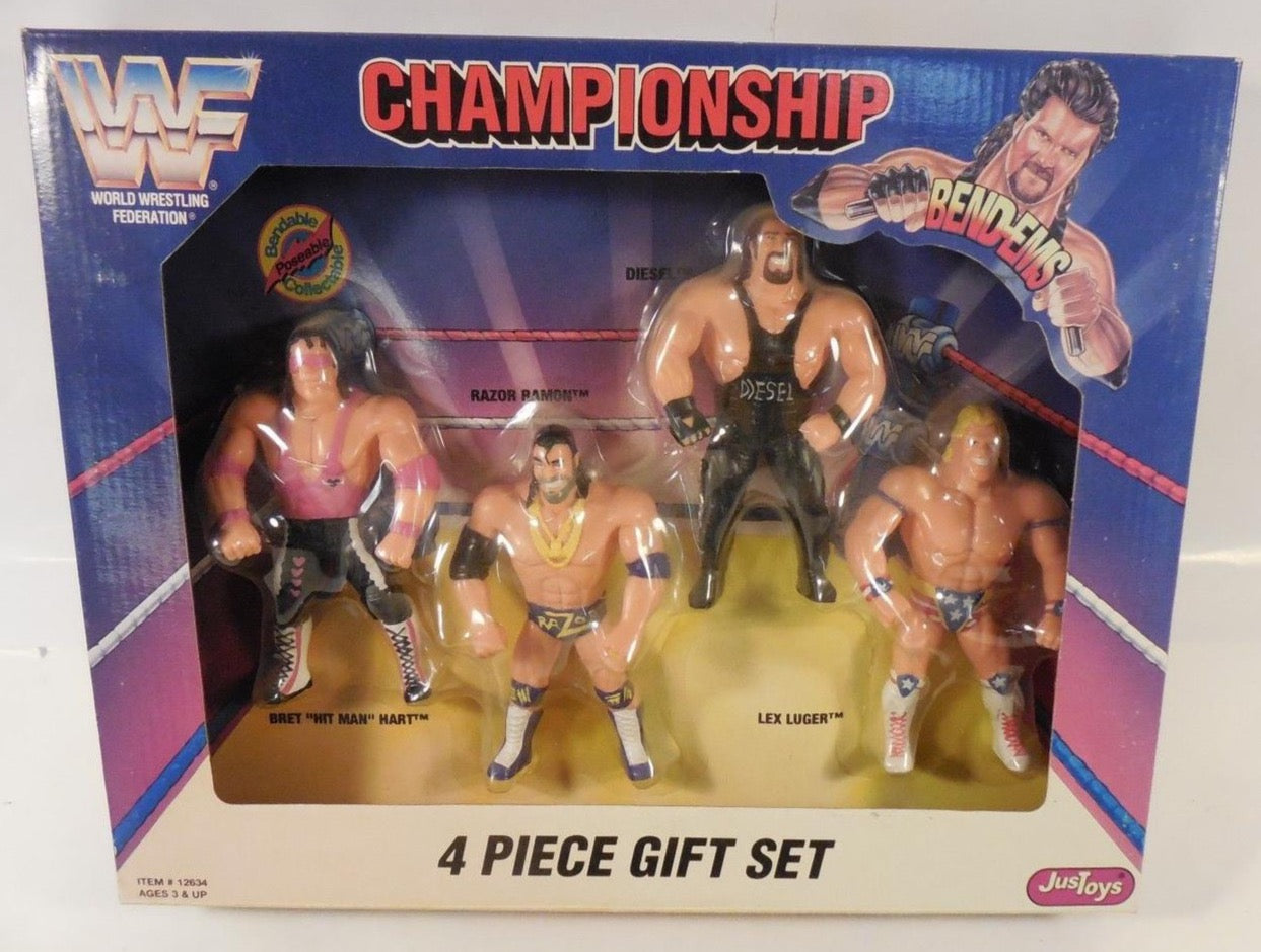 1994 WWF Just Toys Bend-Ems Championship [With Bret 