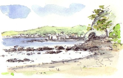 鎌倉 藤森悠二 水彩画 名月院 教室