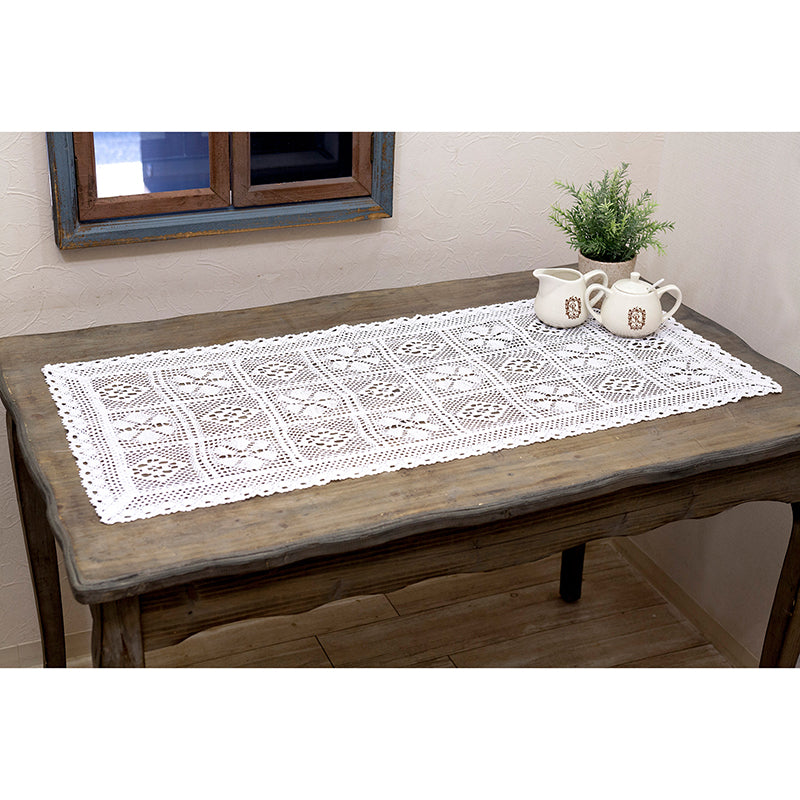 綿レーステーブルセンター(90×40) テーブルクロス – Heartful Country