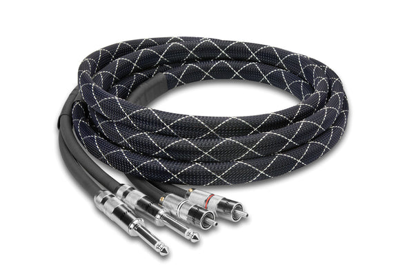 Stereo Interconnect, Dual 1/4 in TS to RCA – Zaolla Silverline